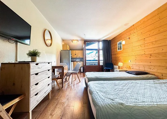 4- Joli Studio Brides-Les-Bains Avec Vue Montagne